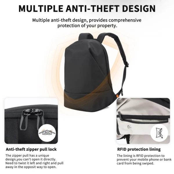 XN58398F_5 Aoking Large Capacity Casual Anti-Theft Backpack Laptop Backpack XN58398F