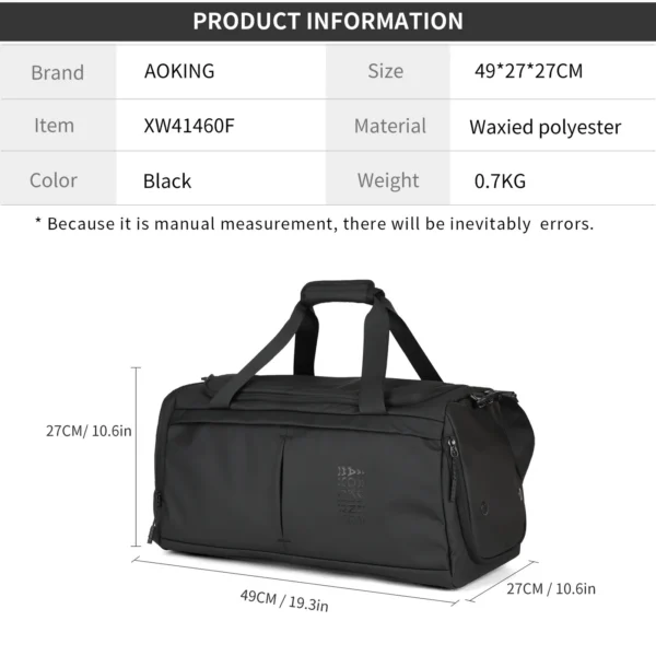 XW41460F_2 Aoking Large Capacity Anti-Theft Travel Bag XW41460F