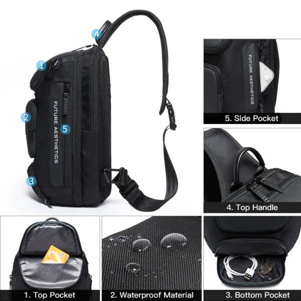 Bange Fashion Organized Sling Bag For Commute & Travel